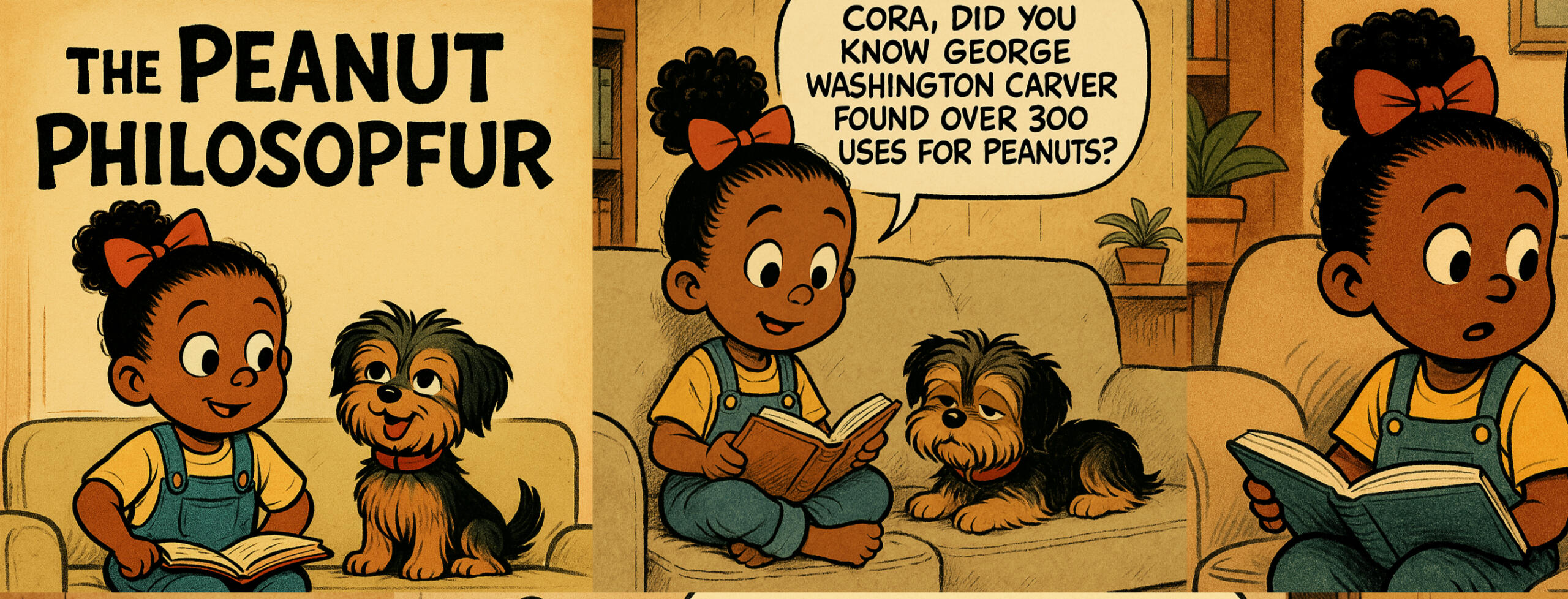 The first Layla and Cora comic strip